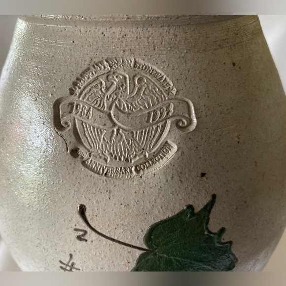 EUC Rockdale Union Pottery Vase Anniversary Collectors Edition Salt Glazed Grape - Picture 7 of 9